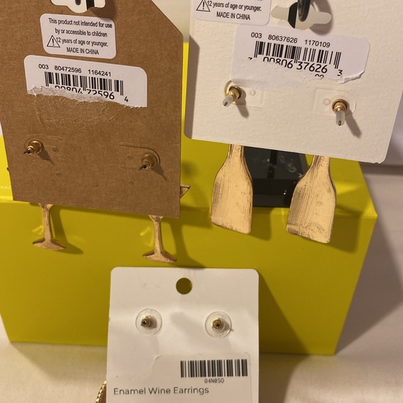 Three pairs of Whimsical Champagne & Martini Earrings New - Picture 5 of 7
